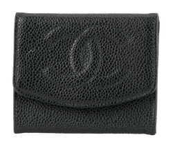 Chanel CC Compact Wallet, Caviar, Black, 5216977, 3*